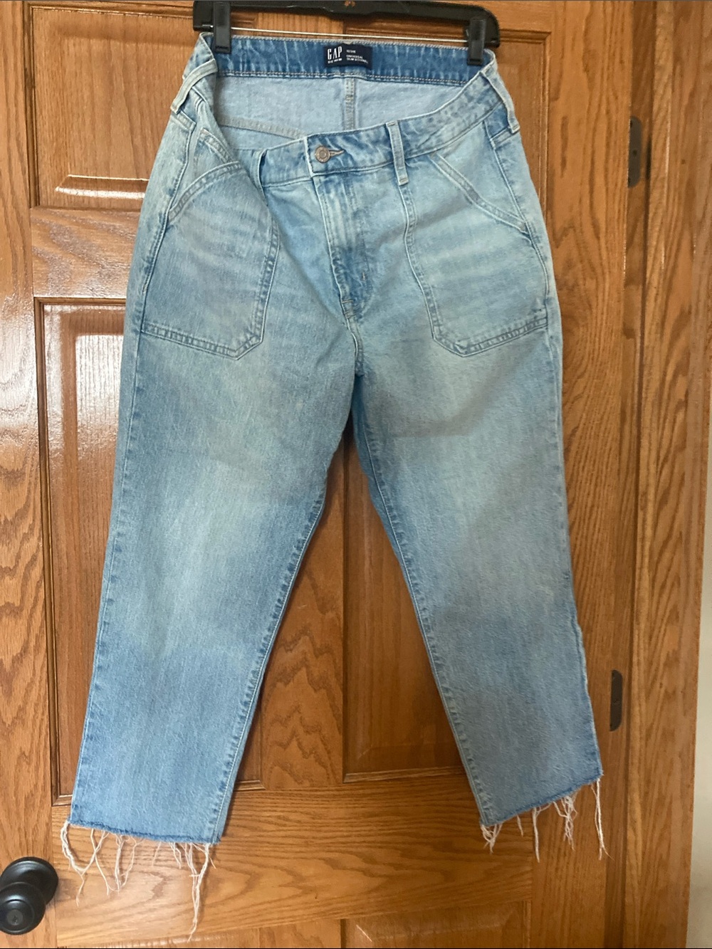 GAP Light Blue High-Rise Cropped Jeans
